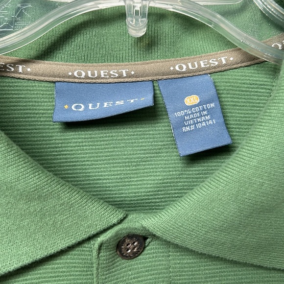 QUEST green golf shirt size XXL - Picture 2 of 2